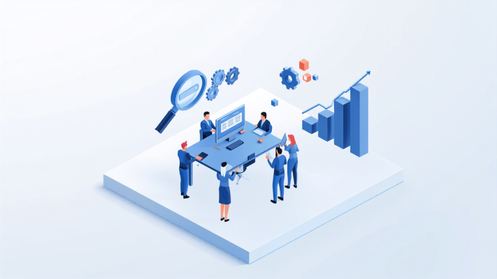 社内でSEOを内製化するチームのイラスト