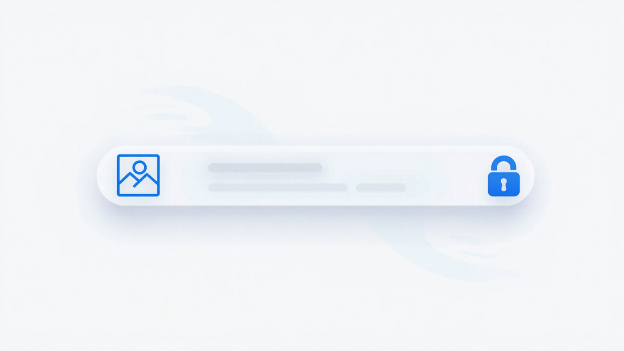 画像検索では検索キーワードのデータが取得できないことを示す鍵アイコンのイラスト